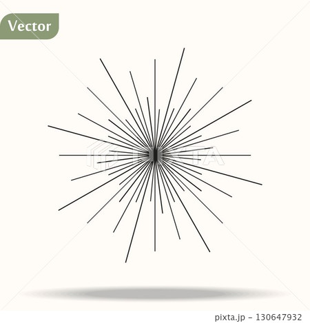 Sun line icon for web, mobile and infographics. Vector dark grey icon isolated on light grey background. 130647932