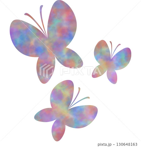 綺麗な水彩模様の蝶のアイコンのイメージのイラスト 綺麗な水彩模様の蝶のアイコンのイメージのイラスト 130648163