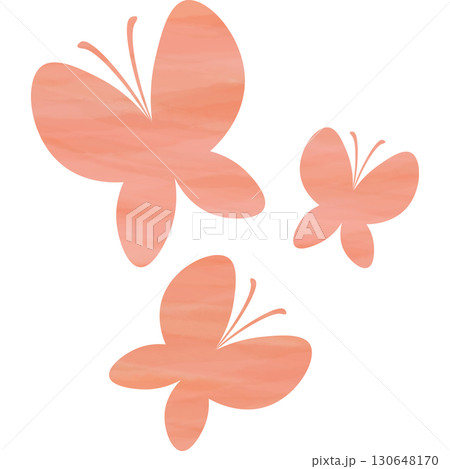 綺麗な水彩模様の蝶のアイコンのイメージのイラスト 130648170