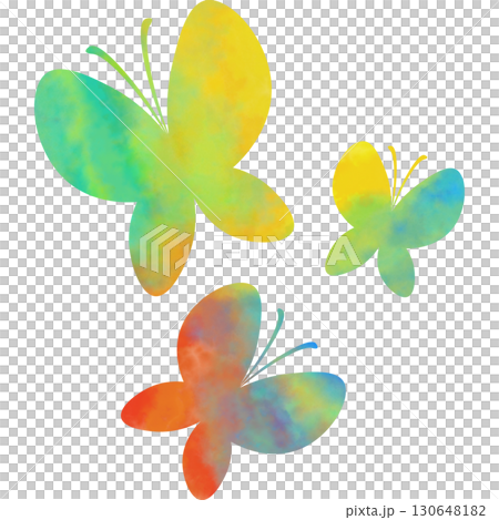 Beautiful watercolor butterfly icon image illustration 130648182