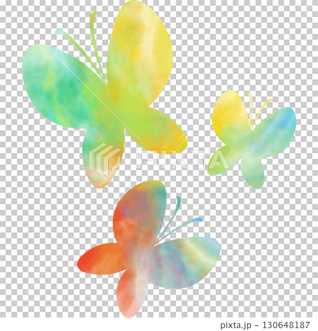 Beautiful watercolor butterfly icon image illustration 130648187