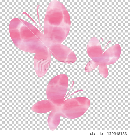 綺麗な水彩模様の蝶のアイコンのイメージのイラスト 綺麗な水彩模様の蝶のアイコンのイメージのイラスト 130648188