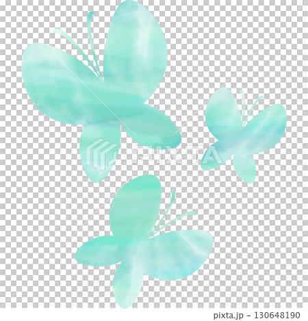 Beautiful watercolor butterfly icon image illustration 130648190