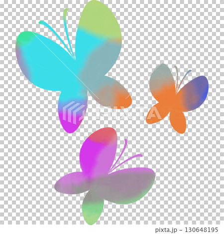 Beautiful watercolor butterfly icon image illustration 130648195