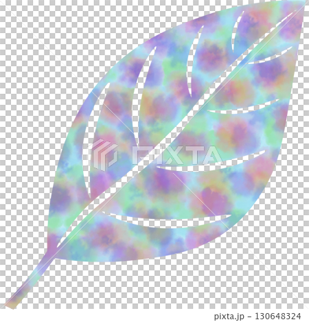 Beautiful watercolor leaf icon image illustration 130648324
