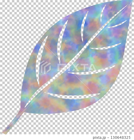 Beautiful watercolor leaf icon image illustration 130648325