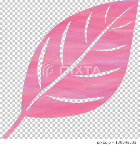 Beautiful watercolor leaf icon image illustration 130648332