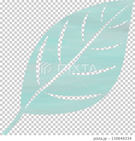 Beautiful watercolor leaf icon image illustration 130648334