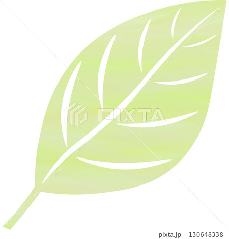 綺麗な水彩模様の葉っぱのアイコンのイメージのイラスト 綺麗な水彩模様の葉っぱのアイコンのイメージのイラスト 130648338