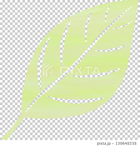 綺麗な水彩模様の葉っぱのアイコンのイメージのイラスト 綺麗な水彩模様の葉っぱのアイコンのイメージのイラスト 130648338