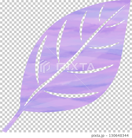 Beautiful watercolor leaf icon image illustration 130648344