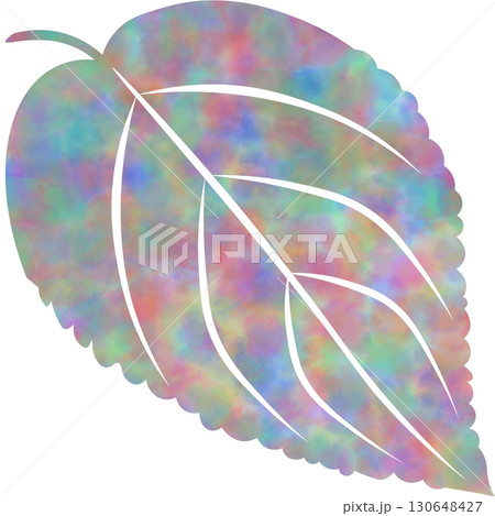 綺麗な水彩模様のアジサイの葉のイメージのイラスト 綺麗な水彩模様のアジサイの葉のイメージのイラスト 130648427