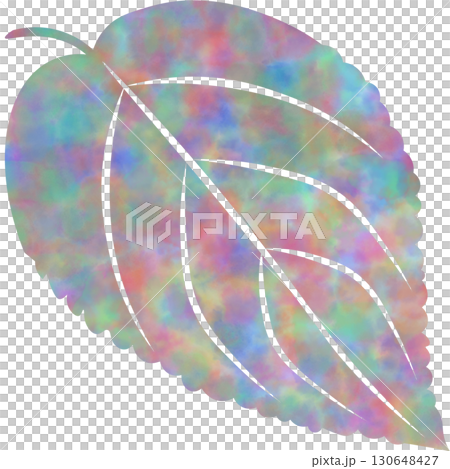 綺麗な水彩模様のアジサイの葉のイメージのイラスト 綺麗な水彩模様のアジサイの葉のイメージのイラスト 130648427