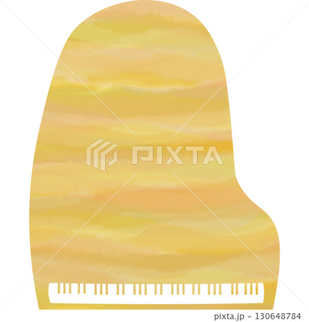 綺麗な水彩模様のグランドピアノのアイコンのイメージのイラスト 綺麗な水彩模様のグランドピアノのアイコンのイメージのイラスト 130648784