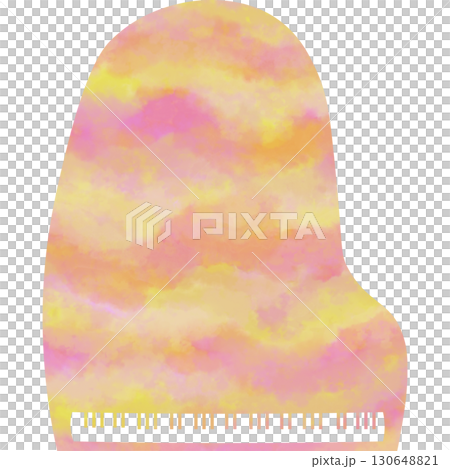 美麗的水彩圖案大鋼琴圖示圖像的插圖 130648821