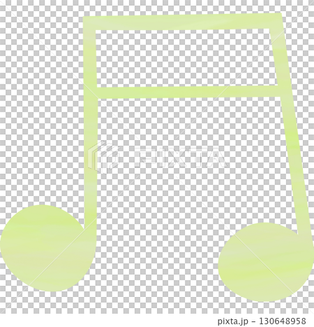 綺麗な水彩模様の16分音符のアイコンのイメージのイラスト 130648958