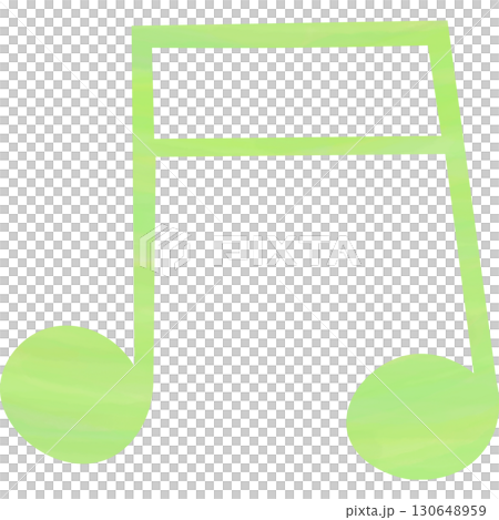 綺麗な水彩模様の16分音符のアイコンのイメージのイラスト 綺麗な水彩模様の16分音符のアイコンのイメージのイラスト 130648959