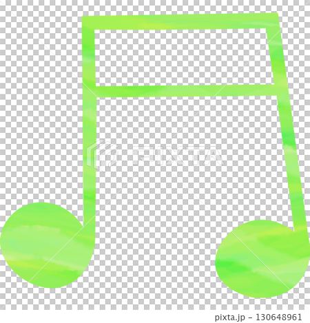 綺麗な水彩模様の16分音符のアイコンのイメージのイラスト 綺麗な水彩模様の16分音符のアイコンのイメージのイラスト 130648961