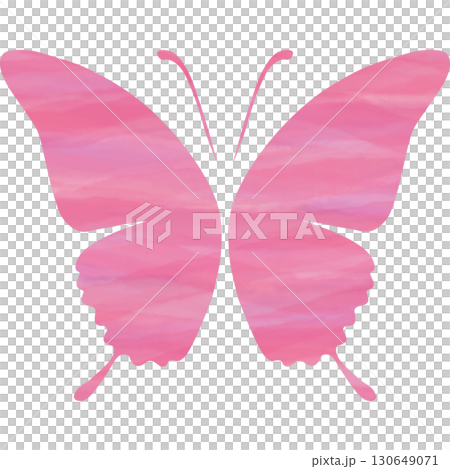 Beautiful watercolor butterfly icon image illustration 130649071