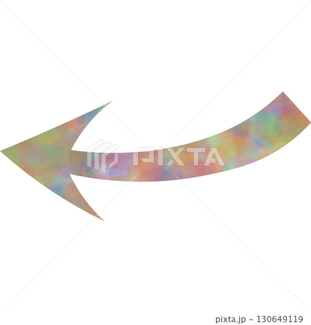 綺麗な水彩模様の矢印のアイコンのイメージのイラスト 130649119