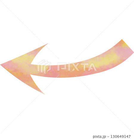 綺麗な水彩模様の矢印のアイコンのイメージのイラスト 130649147