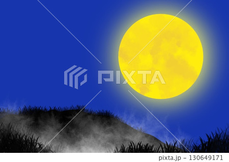 月夜のシンプルなイラスト 月夜のシンプルなイラスト 130649171