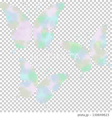 美麗的水彩蝴蝶圖示圖像插圖 130649623