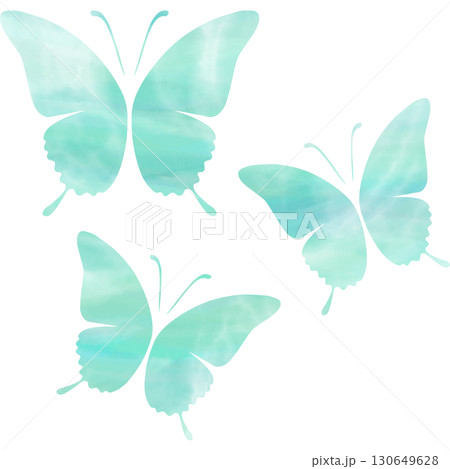 綺麗な水彩模様の蝶のアイコンのイメージのイラスト 綺麗な水彩模様の蝶のアイコンのイメージのイラスト 130649628