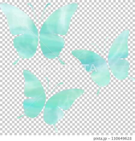 綺麗な水彩模様の蝶のアイコンのイメージのイラスト 綺麗な水彩模様の蝶のアイコンのイメージのイラスト 130649628