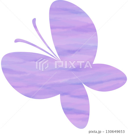 綺麗な水彩模様の蝶のアイコンのイメージのイラスト 130649653