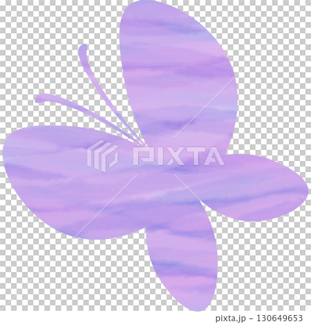 綺麗な水彩模様の蝶のアイコンのイメージのイラスト 130649653