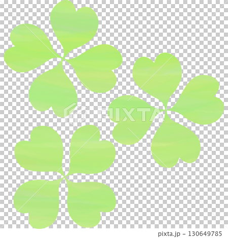 Beautiful watercolor four-leaf clover icon image illustration 130649785