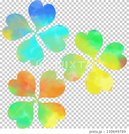 Beautiful watercolor four-leaf clover icon image illustration Beautiful watercolor four-leaf clover icon image illustration 130649789