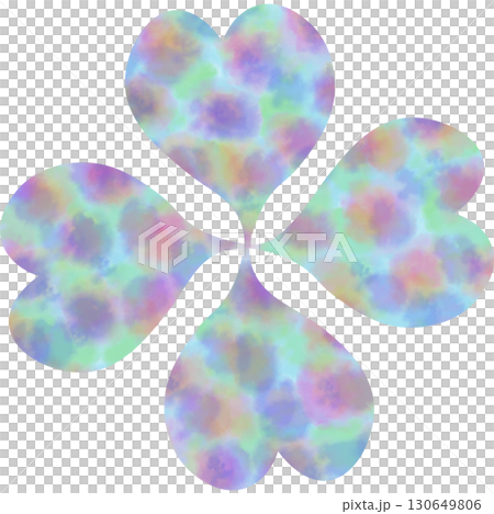 Beautiful watercolor four-leaf clover icon image illustration 130649806