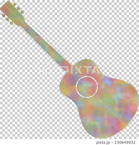 Beautiful watercolor classical guitar icon image illustration 130649932