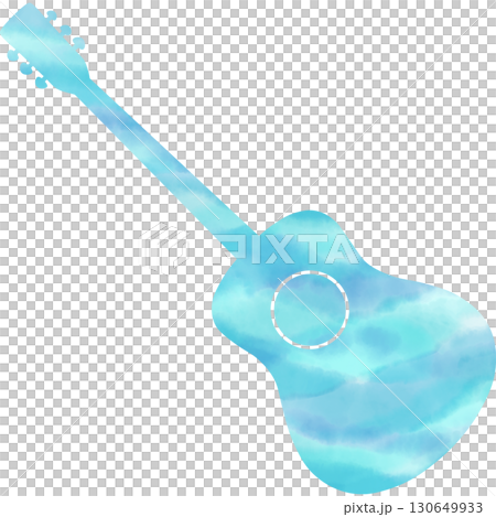 Beautiful watercolor classical guitar icon image illustration 130649933