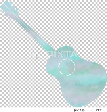 Beautiful watercolor classical guitar icon image illustration 130649952