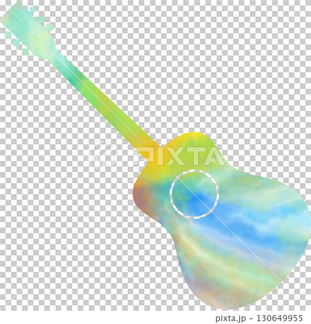 Beautiful watercolor classical guitar icon image illustration 130649955