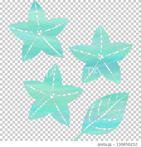 綺麗な水彩模様の桔梗のアイコンのイメージのイラスト 綺麗な水彩模様の桔梗のアイコンのイメージのイラスト 130650232