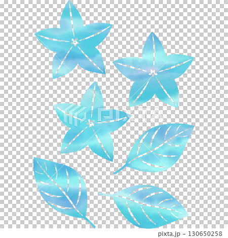 Beautiful watercolor bellflower icon image illustration 130650258