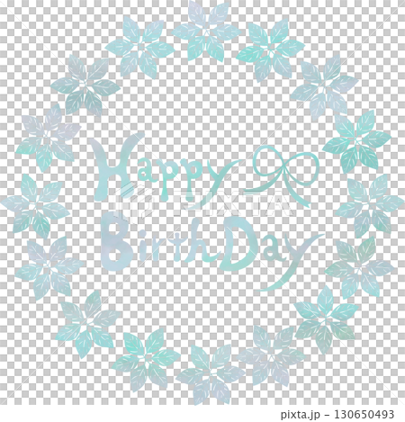 美麗的水彩畫生日快樂圖示圖像插圖 130650493