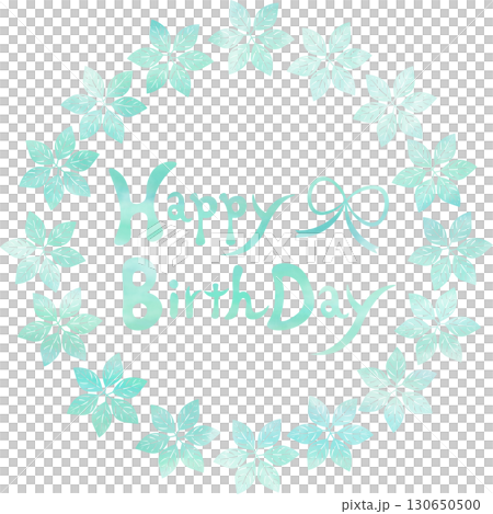 美麗的水彩畫生日快樂圖示圖像插圖 130650500