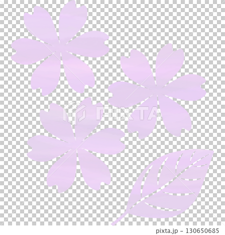 美麗的水彩花圖示圖像插圖 130650685