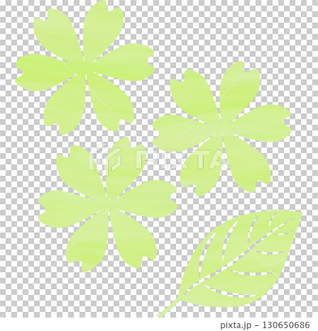 美麗的水彩花圖示圖像插圖 130650686