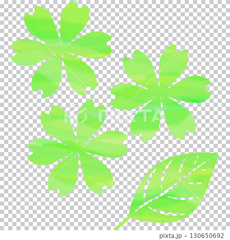 綺麗な水彩模様の花のアイコンのイメージのイラスト 130650692