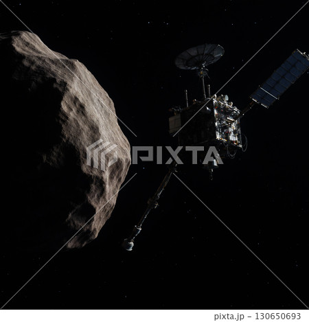 小惑星探査機のイメージ　AI生成画像 130650693