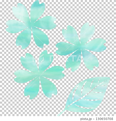 Beautiful watercolor flower icon image illustration 130650708