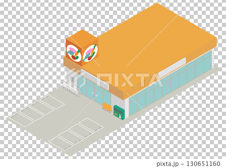 等距簡單超市建築 等距簡單超市建築 130651160