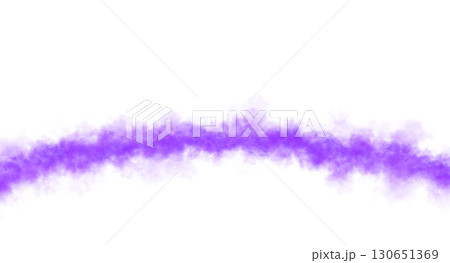 Curved arc of glowing violet or purple smoke on transparent background template for mockups and modern visuals with vibrant dense fog effect Curved arc of glowing violet or purple smoke on transparent background template for mockups and modern visuals with vibrant dense fog effect 130651369