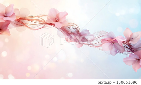 Elegant Soft Pink Floral Design with Dreamy Background for Backgrounds or Textures 130651690